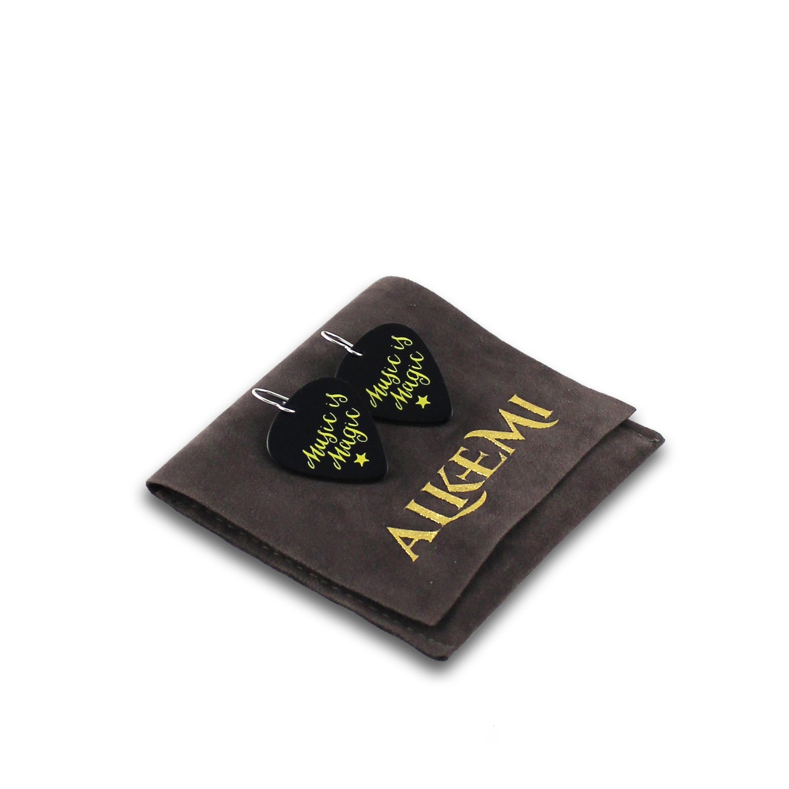 Pick Earrings - Music is Magic Black