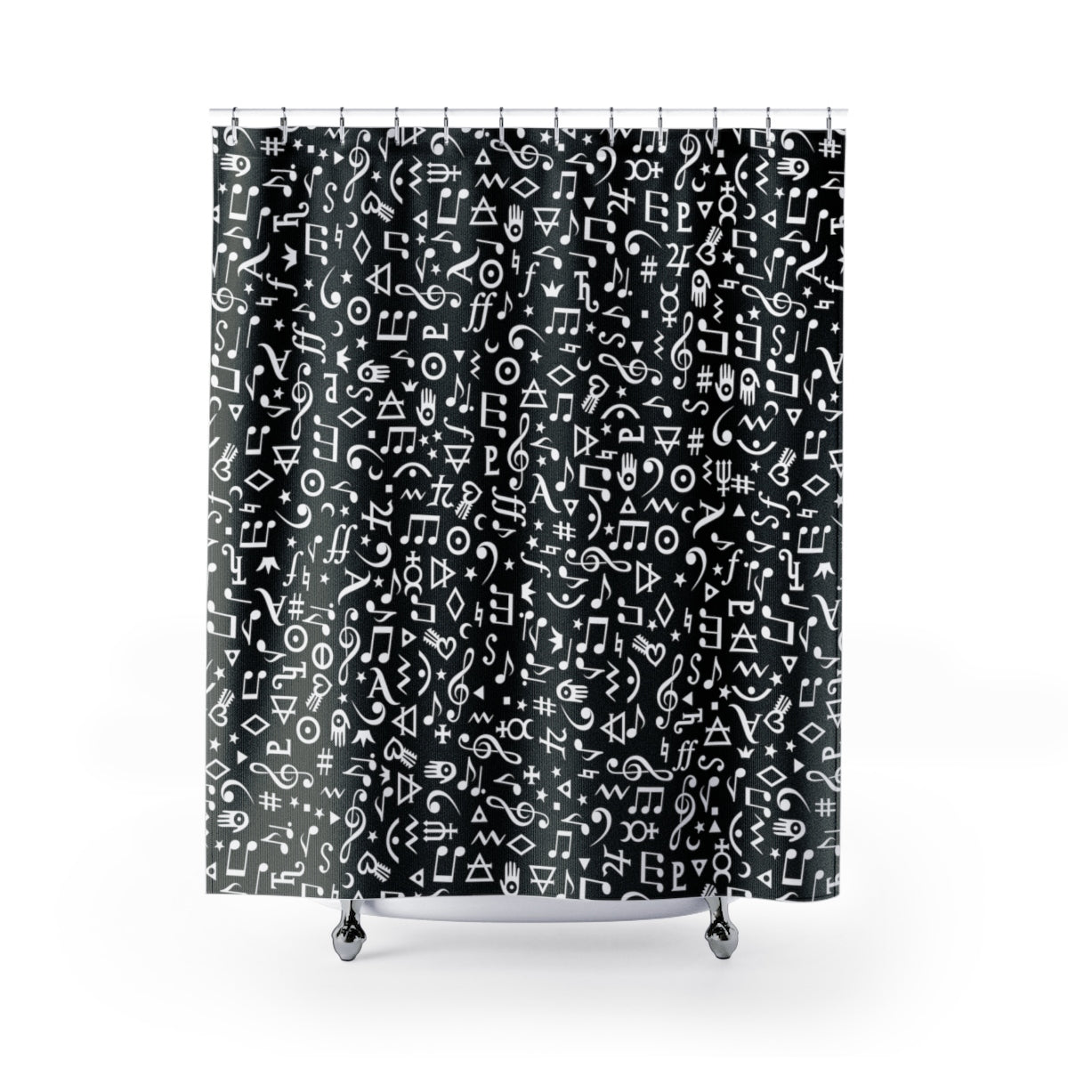 Black Music Shower Curtain