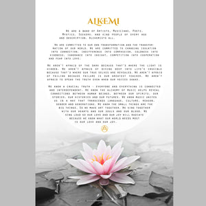 Alkemi Manifesto Poster with Lotus