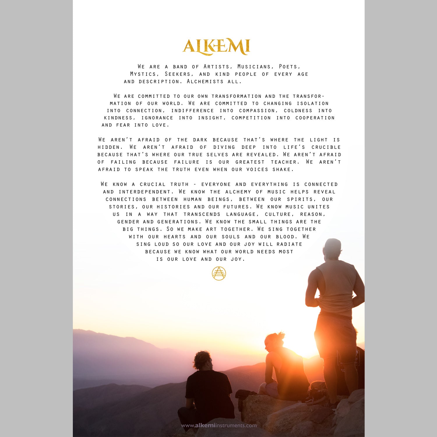 Alkemi Manifesto Poster with Sun