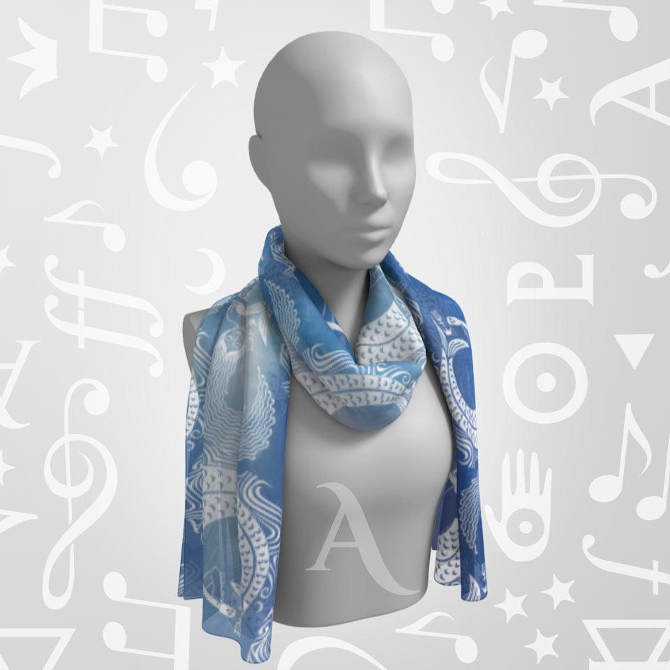 LONG MERMAID SCARF - OCEAN