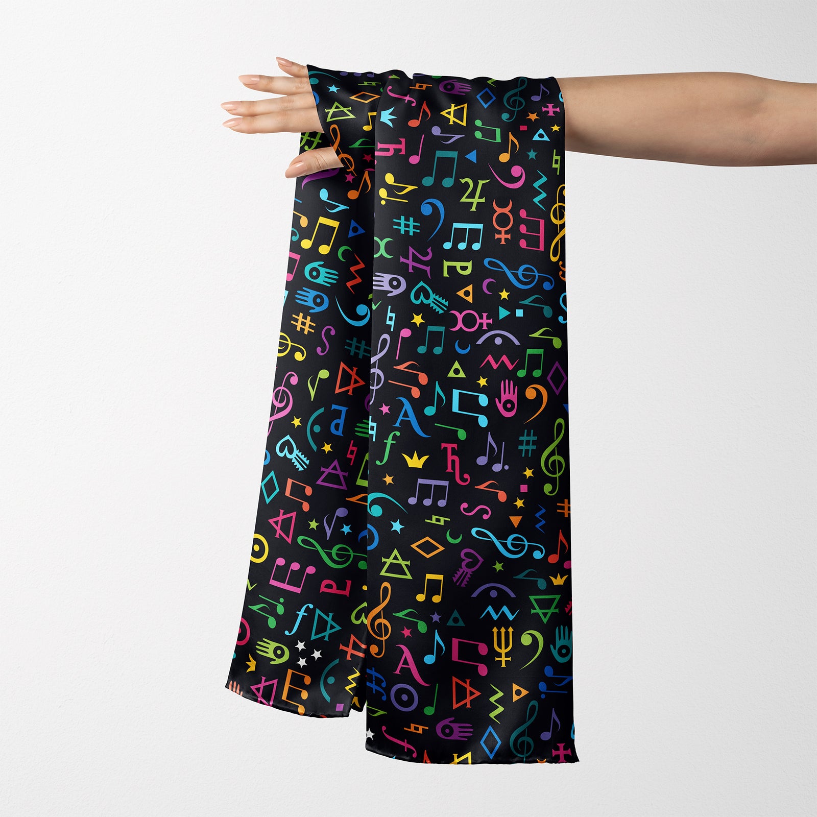 LONG MUSIC SCARF - RAINBOW