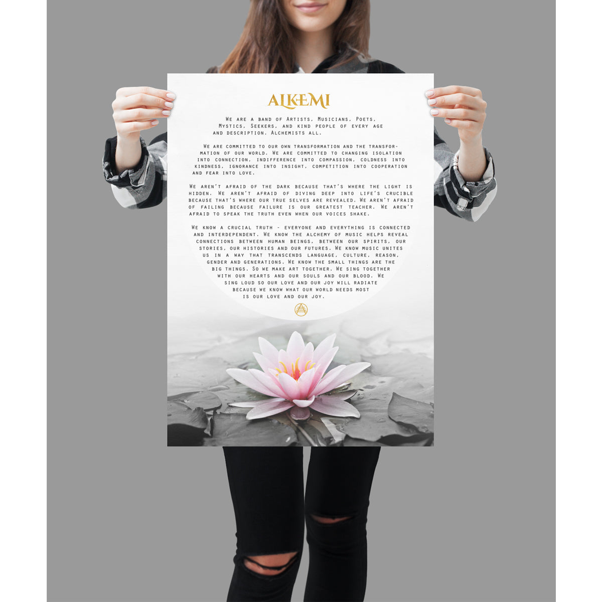 Alkemi Manifesto Poster with Lotus